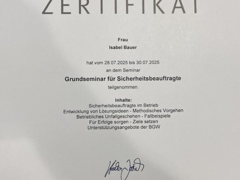 Sicherheit geht alle an…